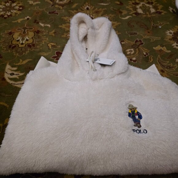 Polo Ralph Lauren  Logo-Embroidered Curly Pile Fleece Hoodie - Picture 2 of 5